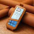 Pikkukuva 2 / 2: Vertical Flip Phone Suojakotelo With Zipper For Xiaomi 13 - Ruskea Brown