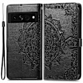 Miniatyrbild 1 av 2: Mandala läder Google Pixel 7 Pro fodral - Svart Svart