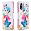 Miniatyrbillede 1 af 2: Wonderland Xiaomi Mi 11i / K40 Pro Plus / Poco F3 Flip Etui - Livlige Sommerfugle Multicolor