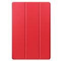 Miniatyrbillede 2 af 2: Samsung Galaxy Tab S7 FE tri-fold læder flip taske - Rød Red