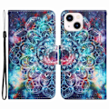 Miniatyrbillede 1 af 2: Wonderland iPhone 14 flip etui - Stjernehimmel / Mandala Multicolor