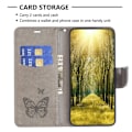 Miniatyrbild 6 av 6: Butterfly läder Samsung Galaxy A54 fodral - Silver/Grå Silvergrå