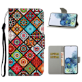 Pikkukuva 1 / 2: Wonderland Samsung Galaxy S21 Ultra 5G flip kuoret - Etninen Kuvio Multicolor