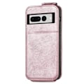Pikkukuva 2 / 2: Vertical Flip Phone Suojakotelo With Zipper For Google Pixel 7 Pro - Ruusukulta Pink