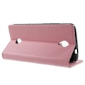 Miniatyrbillede 2 af 2: Acer Liquid Zest læder-etui m. indbygget stander - Pink Pink
