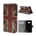 Pikkukuva 1 / 2: Moberg Microsoft Lumia 550 Nahkakotelo - Vanhanaikainen Britannian Lippu Multicolor