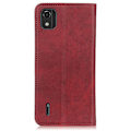 Pikkukuva 2 / 2: Nokia C2 2nd Edition lompakkokotelo, aitoa nahkaa - Punainen Red