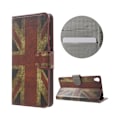 Miniatyrbillede 1 af 2: Hagerup læder-etui til Sony Xperia E5 - Union Jack Multicolor