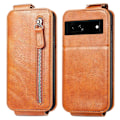 Pikkukuva 1 / 2: Vertical Flip Phone Suojakotelo With Zipper For Google Pixel 7a - Ruskea Brown