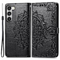 Miniatyrbillede 1 af 6: Mandala Samsung Galaxy S23 Plus Flip Etui - Sort Black