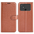 Miniatyrbillede 1 af 2: Klassisk Xiaomi Poco C40 Flip Etui - Brun Brown