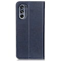 Miniatyrbillede 2 af 2: Flip Etui med Pung i Ægte Læder til Motorola Moto G62 5g - Blå Blue
