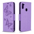 Miniatyrbillede 2 af 2: Butterfly Samsung Galaxy A11 / M11 Etui - Lilla Purple