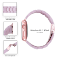 Miniatyrbillede 2 af 2: Apple Watch SE 2022 (44mm) urrem med 3 perler i resin med klart cover - Lyselilla Purple