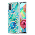 Miniatyrbillede 1 af 2: marmor Samsung Galaxy A71 etui - cyan / blå Blue