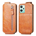 Pikkukuva 1 / 2: Vertical Flip Phone Suojakotelo With Zipper For OnePlus Nord CE 2 Lite 5G - Ruskea Brown