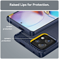 Miniatyrbillede 4 af 6: Carbon Flex Etui Motorola Moto X40 / X40 Pro / Edge Plus (2023) - Blå Blue