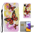 Pikkukuva 1 / 2: Wonderland Samsung Galaxy A22 5G Läppäkotelo - Oranssi Perhonen Multicolor