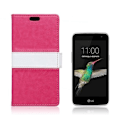 Miniatyrbillede 1 af 2: Arnoldi læder-etui med crazy-horse tekstur og med flip-funktion til LG K4 - Pink Pink