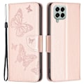 Miniatyrbild 1 av 2: Butterfly läder Samsung Galaxy M33 5G fodral - Rosa Rosa