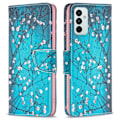 Pikkukuva 1 / 2: Wonderland Samsung Galaxy M23 flip kuoret - Luumun Kukka Blue