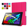 Pikkukuva 1 / 2: Lenovo Tab 3 Plus 10 Taittuva Nahkakotelo Standillä - Kuuma Pinkki Pink