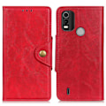 Pikkukuva 1 / 2: Alpha Nokia C21 Plus nahkainen läppäkotelo - Punainen Red