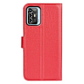 Miniatyrbillede 2 af 2: Klassisk ZTE Blade A72 Flip Etui - Rød Red