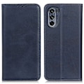 Miniatyrbillede 1 af 2: Flip Etui med Pung i Ægte Læder til Motorola Moto G62 5g - Blå Blue