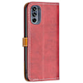 Pikkukuva 2 / 2: BINFEN kaksivärinen nahkakotelo Motorola Moto G62 5G - Punainen Red