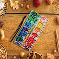 Pikkukuva 2 / 2: Wonderland Samsung Galaxy A32 Läppäkotelo - Paint Tray Multicolor