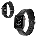 Pikkukuva 1 / 2: Apple Watch Series 5 44mm aitoa nahkaa oleva ranneke - Musta Black