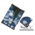 Miniatyrbillede 4 af 6: Huawei MatePad T10 mønster tri-fold læderetui - Stjernehimmel Blue