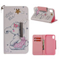 Miniatyrbillede 1 af 2: iPhone Xs Max flip cover i læder med mønsterprint - Elefant Og Stjerne Multicolor