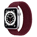 Miniatyrbild 6 av 6: Apple Watch Series 8 (41mm) elastiskt vävt klockarmband - Mörkröd / Storlek: Xl Röd