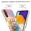 Pikkukuva 2 / 2: Marble Patterned Suojakuori With Ring Holder For Samsung Galaxy A13 5G - Never Stop Dreaming Multicolor