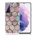 Pikkukuva 1 / 2: Marble Samsung Galaxy S21 FE Suojakotelo - Honeycomb Marble Pattern - marmorikuvio Multicolor