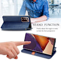 Miniatyrbild 2 av 2: Läder Samsung Galaxy Note 20 Ultra 5G / Samsung Galaxy Note 20 Ultra fodral med romb-design - Blå Blå