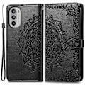 Miniatyrbillede 1 af 2: Mandala Motorola Moto G52 Flip Etui - Sort Black