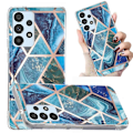 Miniatyrbillede 2 af 2: Marble Samsung Galaxy A33 5G Etui - Blå / Grøn Marmor Blue