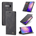 Miniatyrbillede 1 af 2: CASEME Samsung Galaxy S10 auto-absorberet læder flip etui - Sort Black