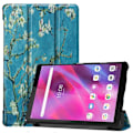 Pikkukuva 1 / 2: Lenovo Tab M8 (3. sukupolvi) kolmiosainen nahkakotelo - Luumun Kukka Green