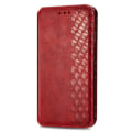 Pikkukuva 3 / 6: Nahkakotelo With A Stylish Rhombus Imprint For Samsung Galaxy S23 Plus - Punainen Red