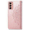 Miniatyrbild 2 av 2: Mandala läder Samsung Galaxy M13 4G fodral - Rosa Rosa