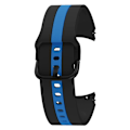 Miniatyrbillede 1 af 2: Cool silikoneurrem i linjedesign til Samsung Galaxy Watch 4 - Sort / Blå Black