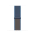 Miniatyrbild 2 av 2: Apple Watch Series 5 40mm solid color nylon klockarmband - Ice blå / mörkgrå Blå