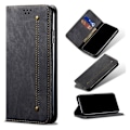Miniatyrbillede 1 af 2: Jeans Samsung Galaxy A10s etui - Sort Black
