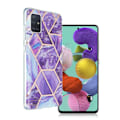 Miniatyrbild 1 av 2: Marmormotiv Samsung Galaxy A51 skal - Lila Lila