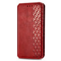 Pikkukuva 3 / 6: Nahkakotelo With A Stylish Rhombus Imprint For Samsung Galaxy S23 Ultra - Punainen Red