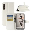 Miniatyrbillede 1 af 2: Huawei P20 Pro litchi tekstur PU læder flip etui - hvid White